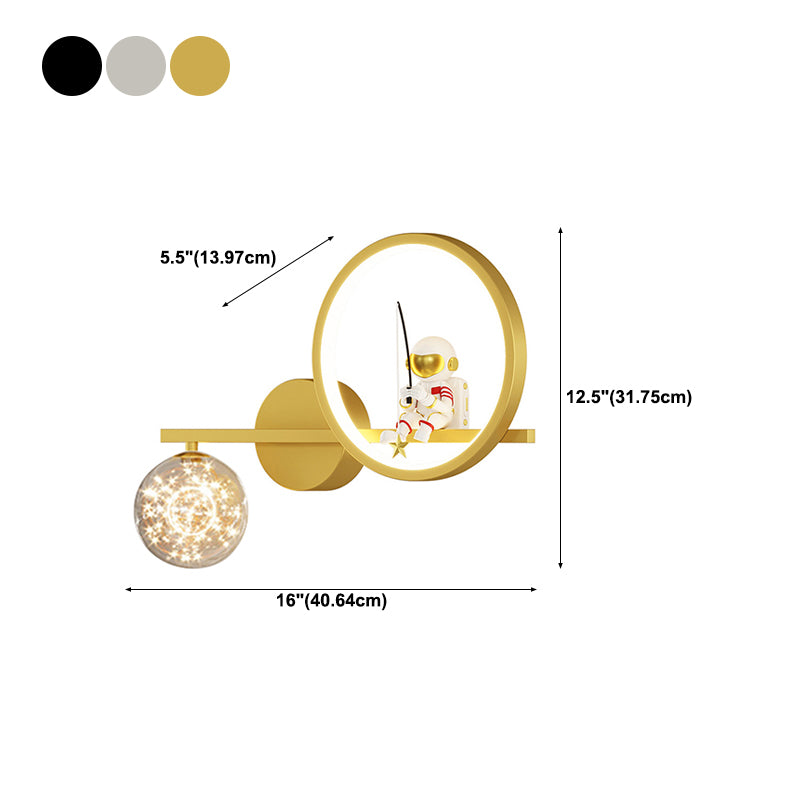 Children LED Wall Mount Light Cartoon Wall Light with Acrylic Shade for Bedroom