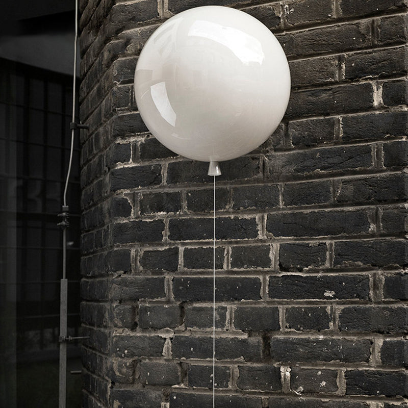 Macaron Style Wall Mount Light 1-Light Wall Light with Glass Shade for Bedroom