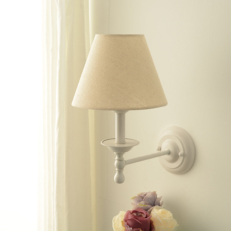 Macaron Wall Mount Light 1-Light Wall Light with Fabric Shade for Living Room
