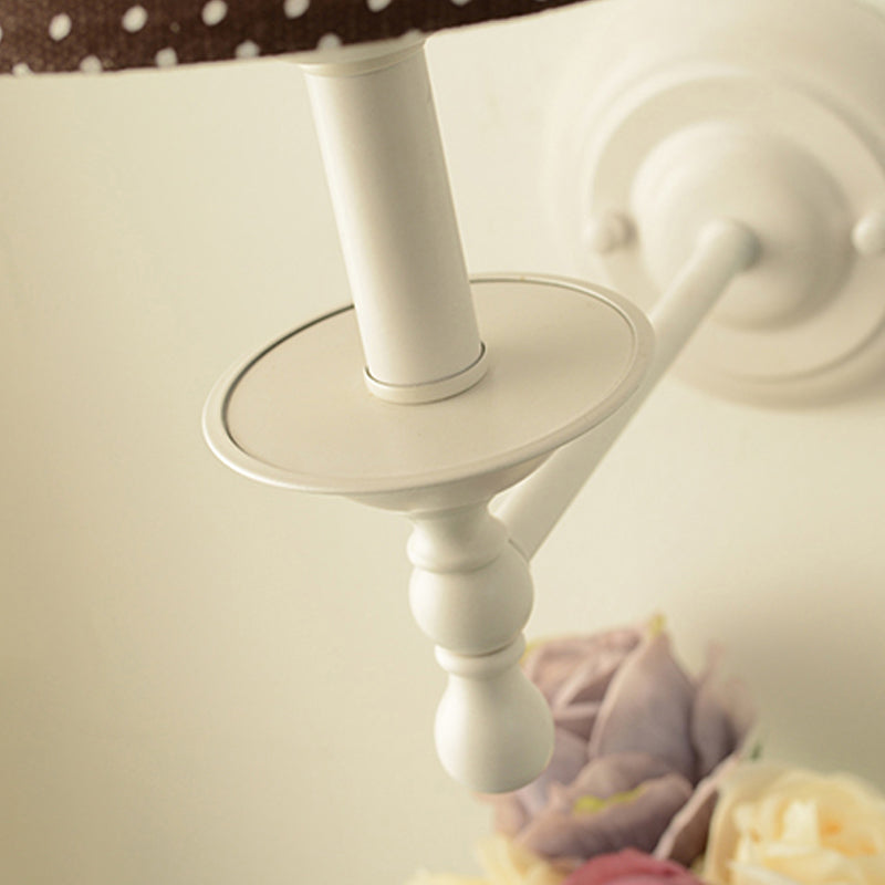 Macaron Wall Mount Light 1-Light Wall Light with Fabric Shade for Living Room