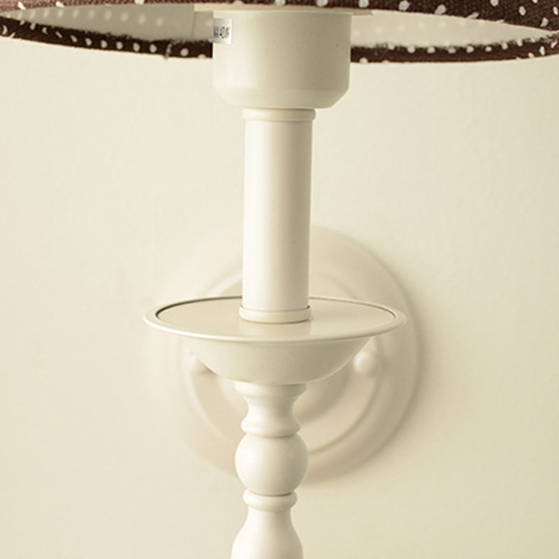 Macaron Wall Mount Light 1-Light Wall Light with Fabric Shade for Living Room