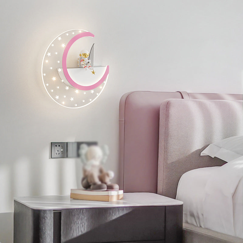 Children Wall Mount Light LED Resin Wall Light with Acrylic Shade for Kid's Room