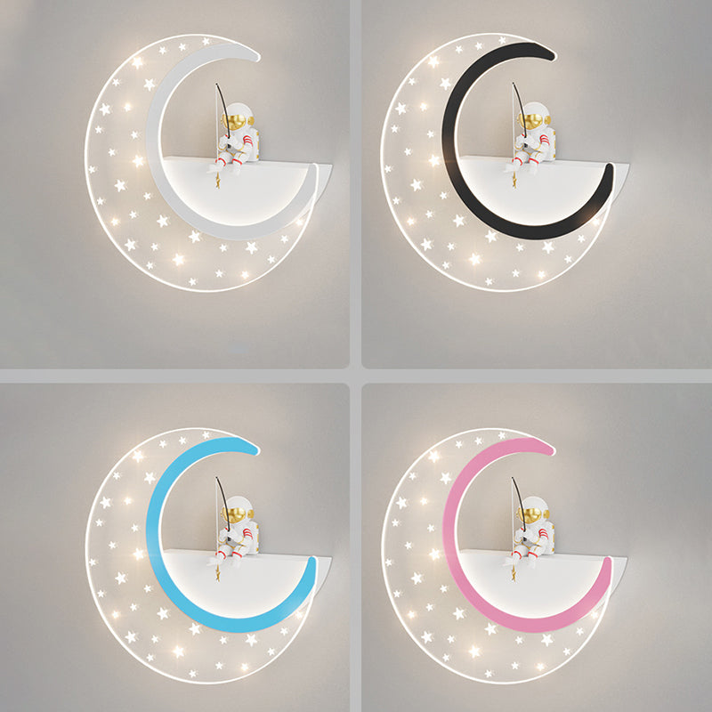 Children Wall Mount Light LED Resin Wall Light with Acrylic Shade for Kid's Room