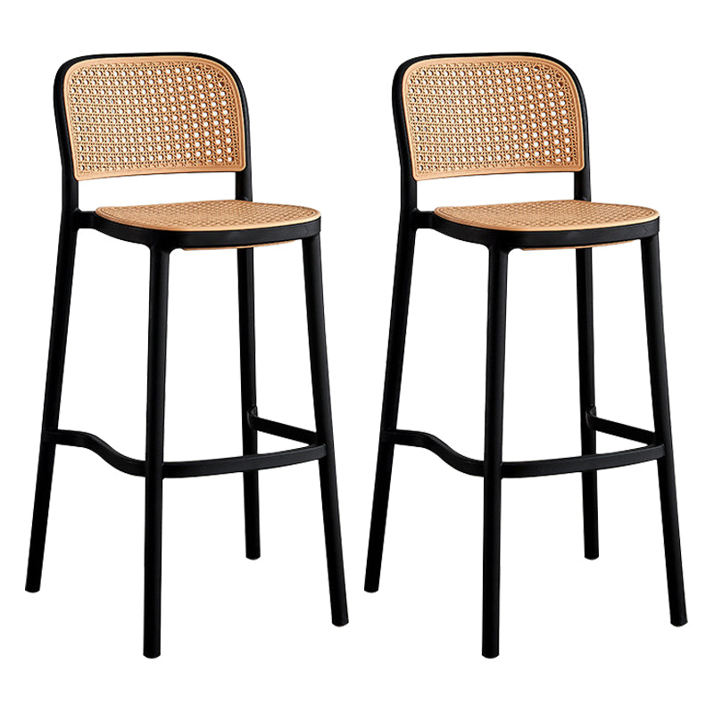 Modern Backrest Armless Counter Stool Plastic Hight Stool for Coffee Shop