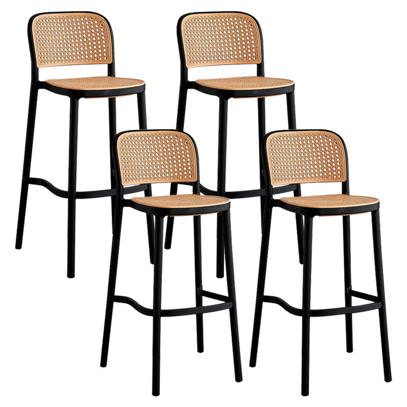 Modern Backrest Armless Counter Stool Plastic Hight Stool for Coffee Shop