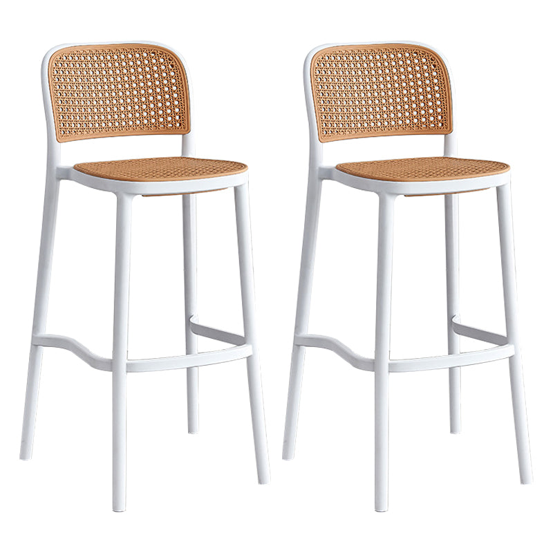 Modern Backrest Armless Counter Stool Plastic Hight Stool for Coffee Shop
