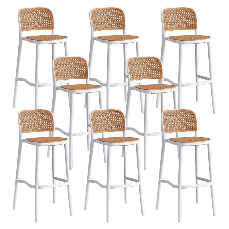 Modern Backrest Armless Counter Stool Plastic Hight Stool for Coffee Shop