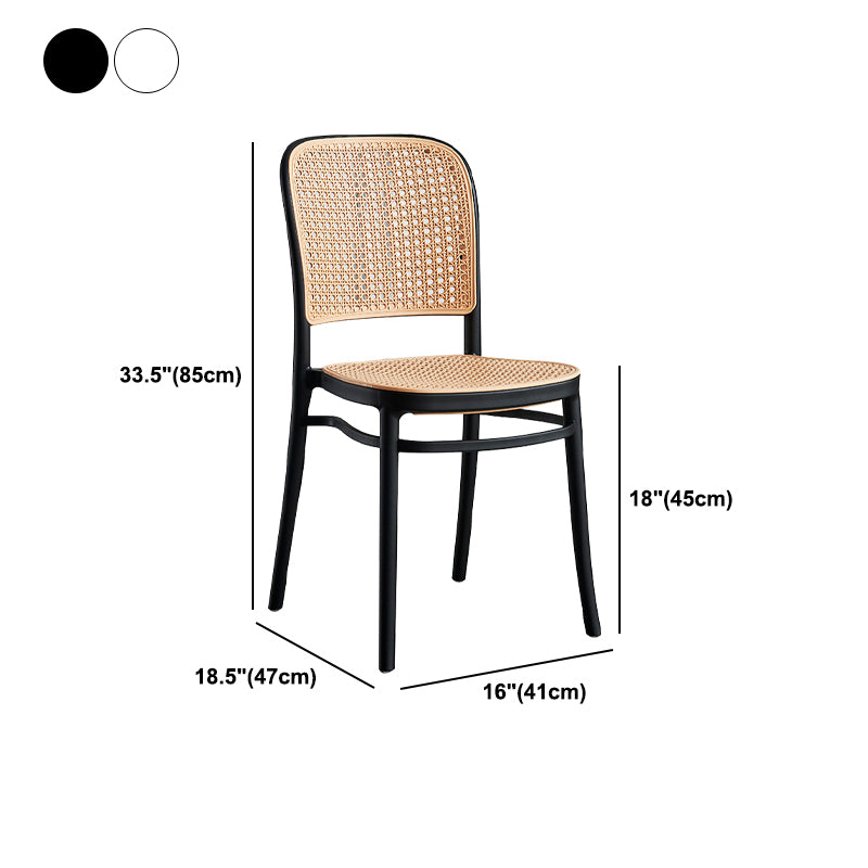 Modern Backrest Armless Counter Stool Plastic Hight Stool for Coffee Shop