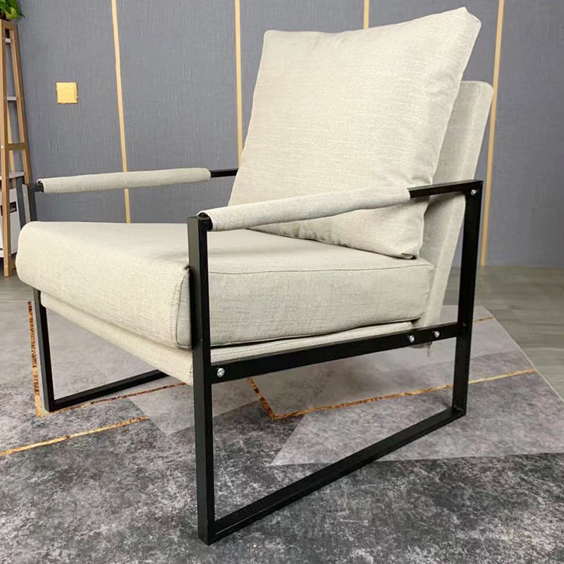Arms Included Accent Armchair with Loose Back, 31.50" W √ó 27.56" L √ó 35.43" H