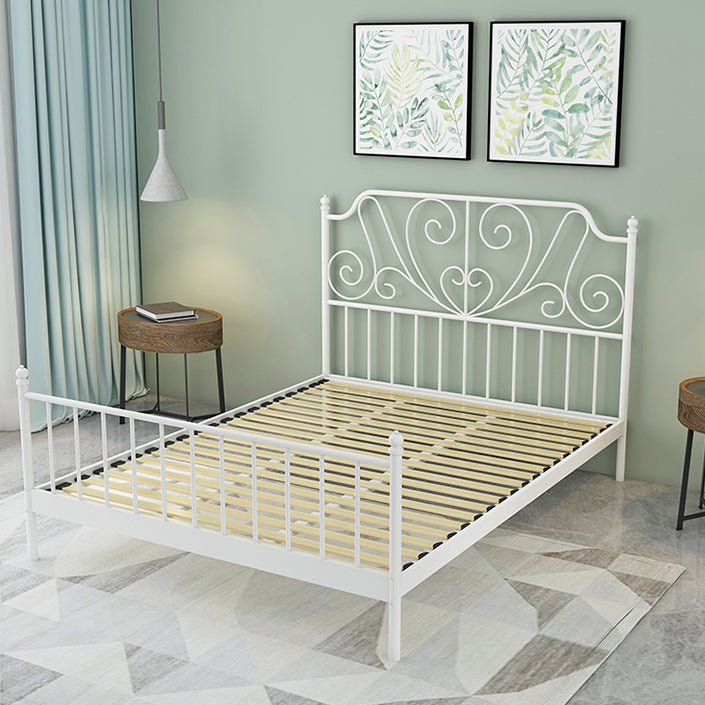 Contemporary Metallic Low Profile Open-Frame Bed - 47.24" High, Mattress Not Included