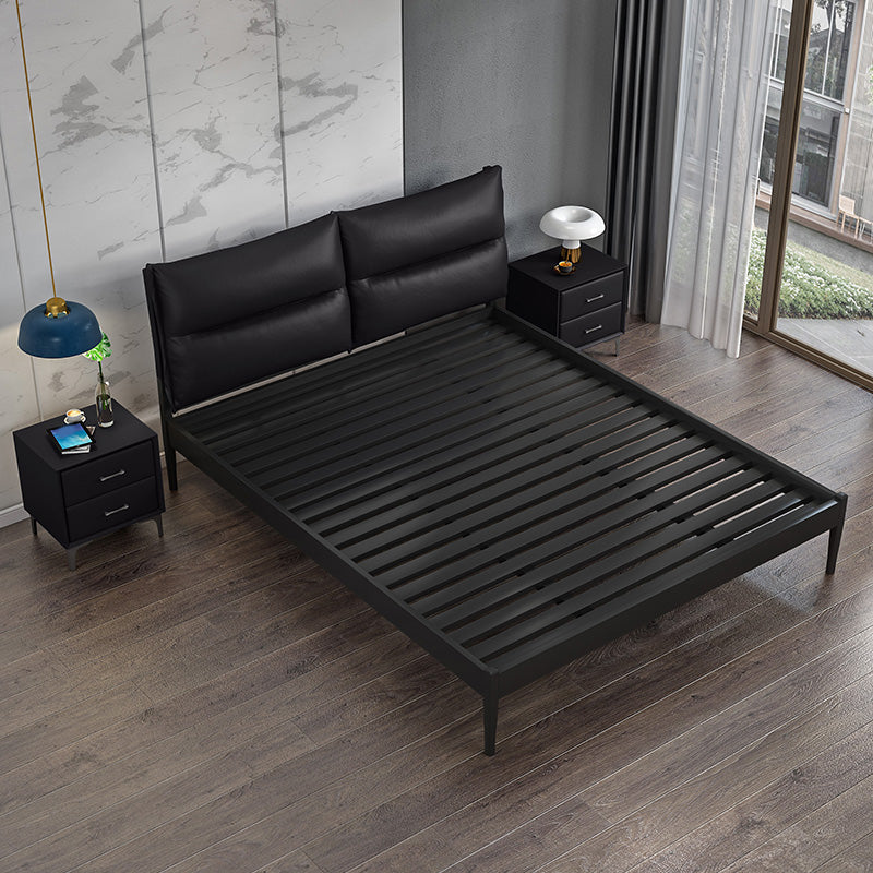 78.74-Inch L Iron Bed Frame Contemporary Black/White Wire-Grid Bed, Mattress Not Included