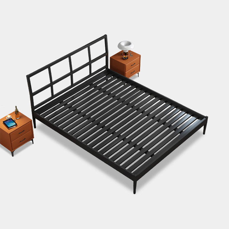 78.74-Inch L Iron Bed Frame Contemporary Black/White Wire-Grid Bed, Mattress Not Included