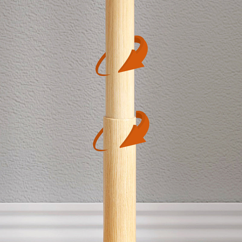 Modern Hall Tree Wood Entryway Kit with Hooks Free Standing Coat Hanger