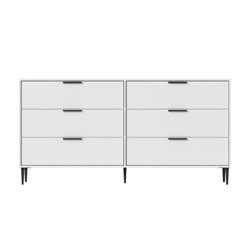 Modern Bar Pulls Accent Chest with 3/6 Drawers and Straight Legs