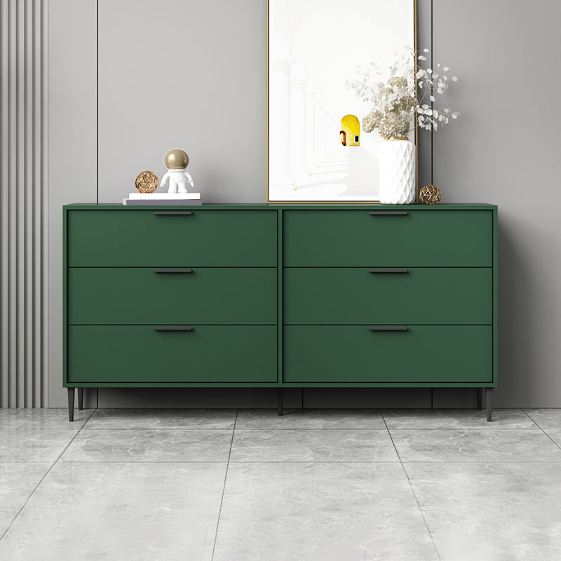 Modern Bar Pulls Accent Chest with 3/6 Drawers and Straight Legs