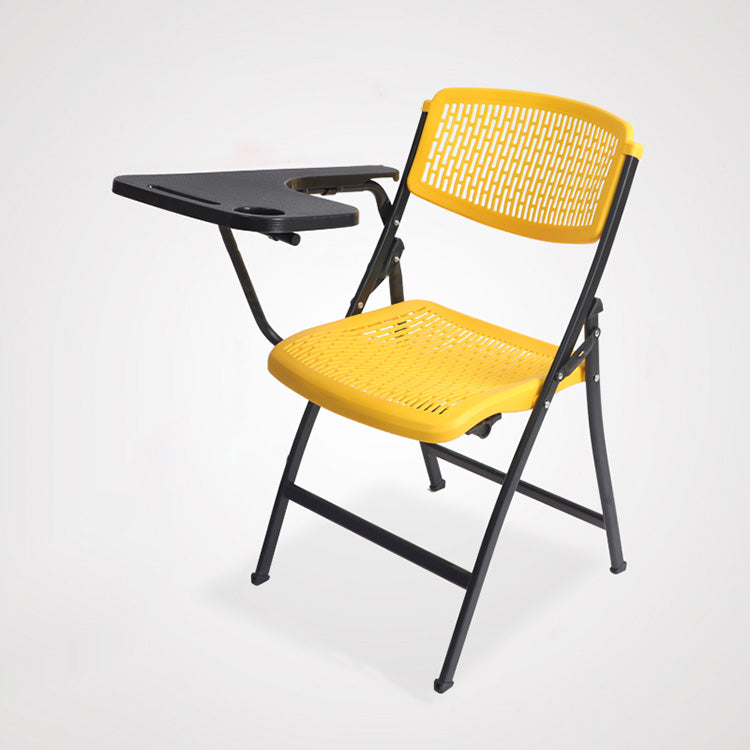 Modern Steel Frame Conference Chair Armless Plastic Back and Seat Chair