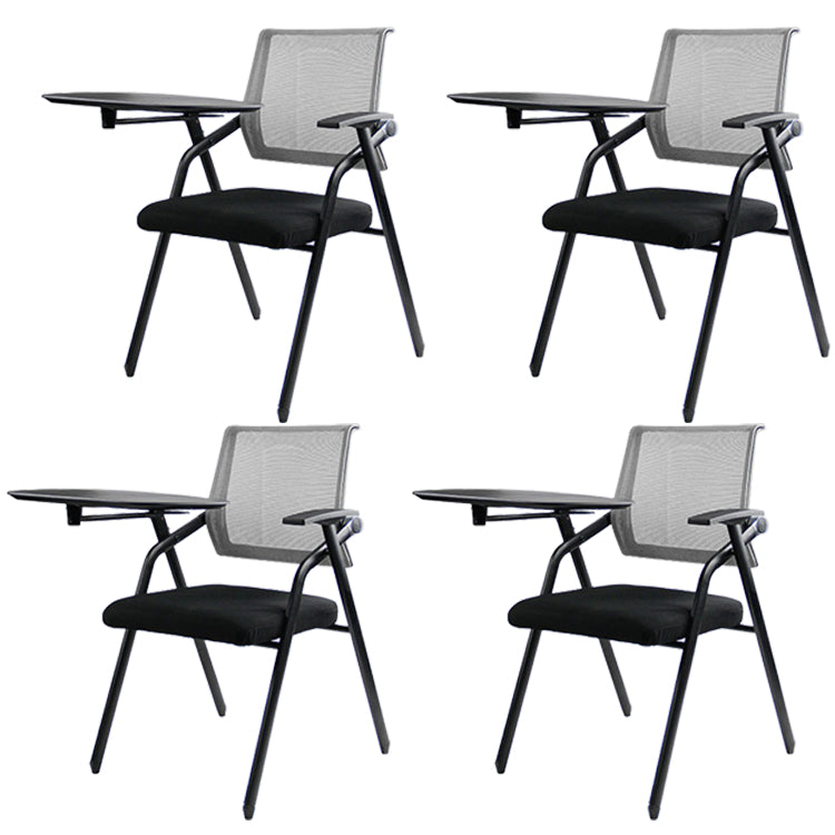 Mesh Mid Back Conference Chair Contemporary Ergonomic Fixed Arms Chair