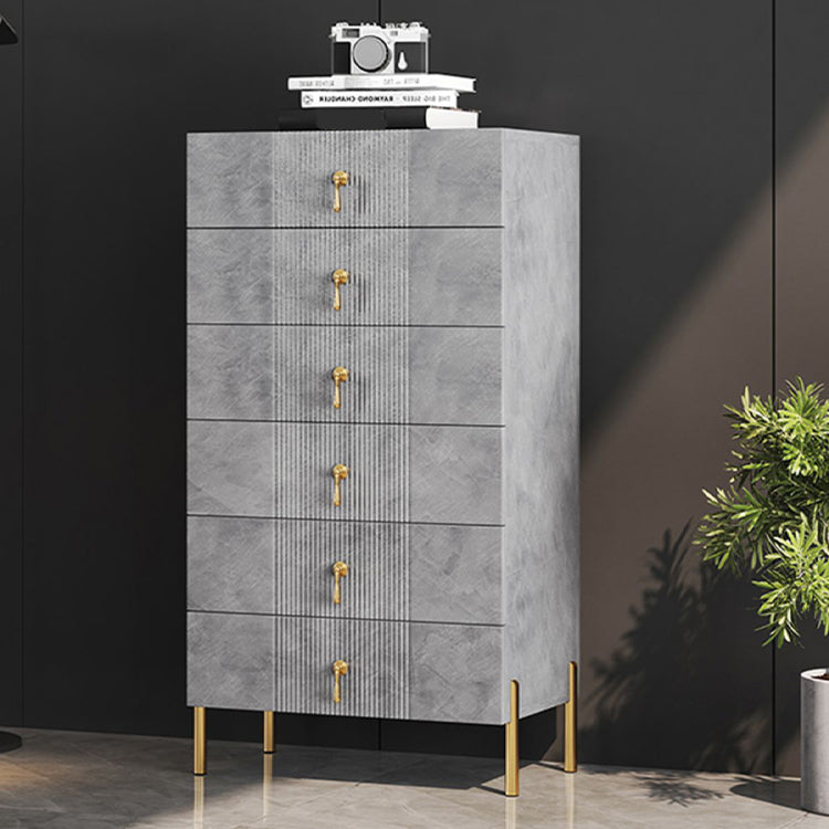 Modern Slate Storage Chest Vertical Dresser with Multi Drawers