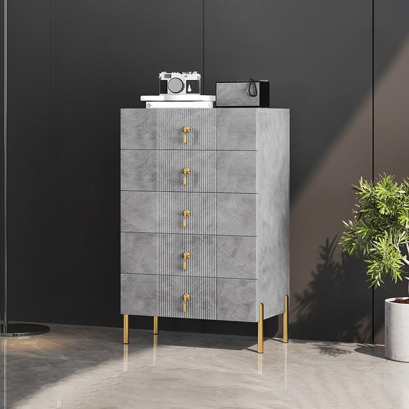 Modern Slate Storage Chest Vertical Dresser with Multi Drawers