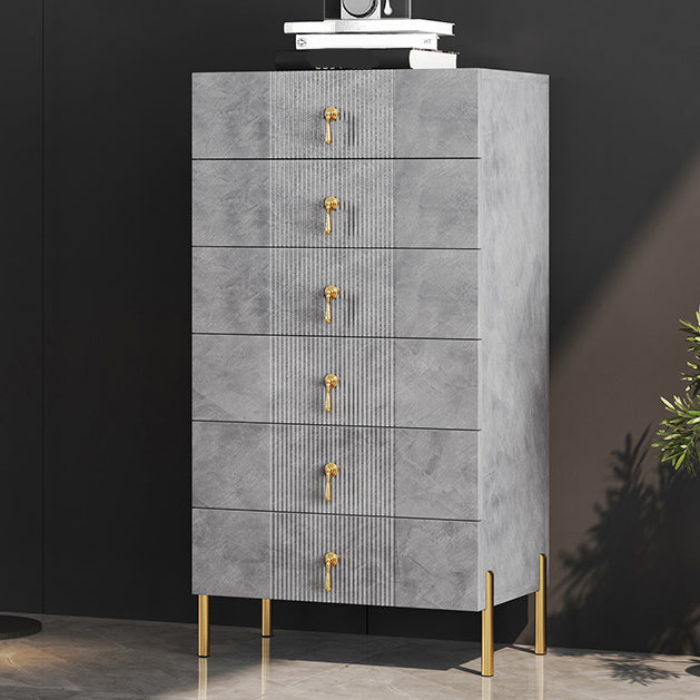 Modern Slate Storage Chest Vertical Dresser with Multi Drawers