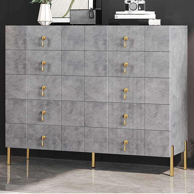 Modern Slate Storage Chest Vertical Dresser with Multi Drawers