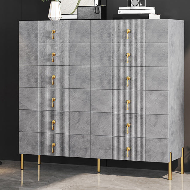 Modern Slate Storage Chest Vertical Dresser with Multi Drawers
