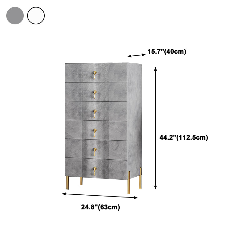 Modern Slate Storage Chest Vertical Dresser with Multi Drawers