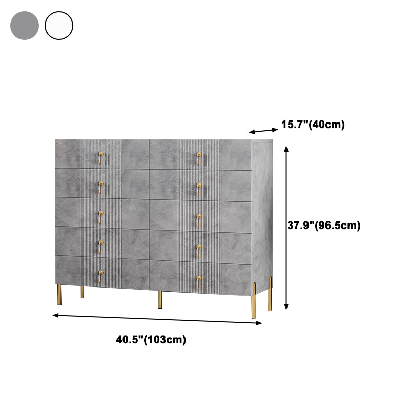 Modern Slate Storage Chest Vertical Dresser with Multi Drawers
