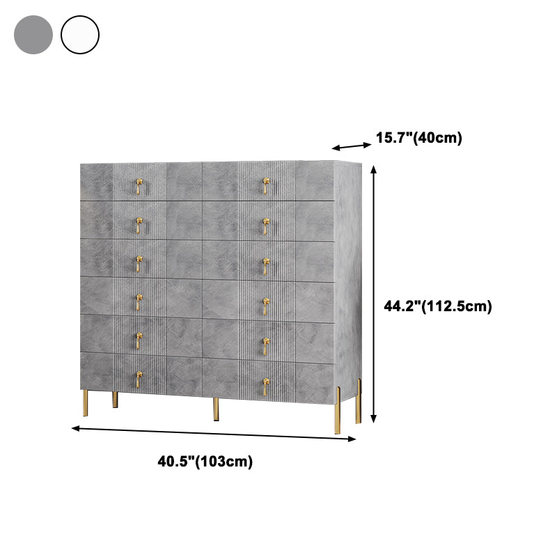 Modern Slate Storage Chest Vertical Dresser with Multi Drawers