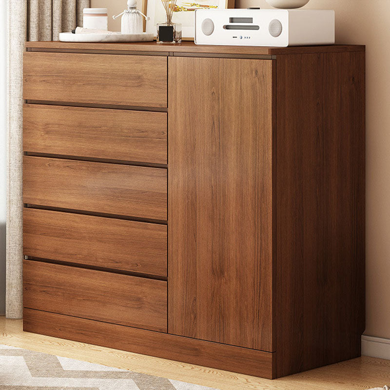 Modern Style Storage Chest Vertical Wooden Dresser with Drawers