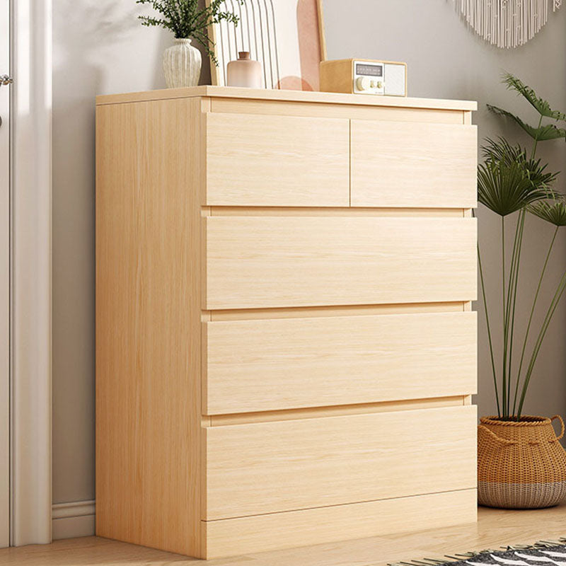 Modern Style Storage Chest Vertical Wooden Dresser with Drawers