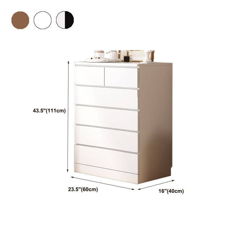 Modern Style Storage Chest Vertical Wooden Dresser with Drawers