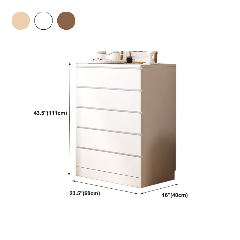 Modern Style Storage Chest Vertical Wooden Dresser with Drawers