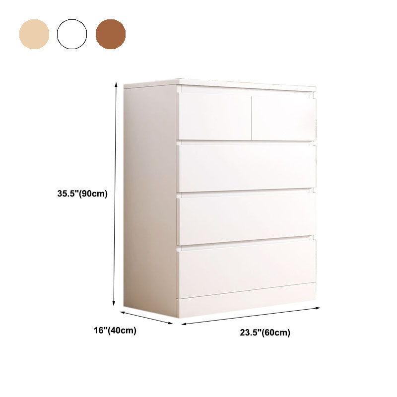 Modern Style Storage Chest Vertical Wooden Dresser with Drawers