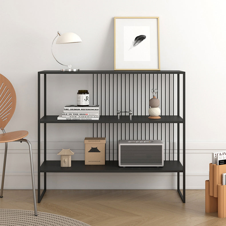 Contemporary Style Metal Bookshelf Open Back Bookcase for Home Office Use