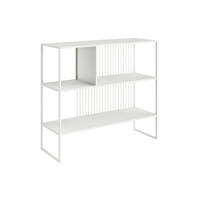 Contemporary Style Metal Bookshelf Open Back Bookcase for Home Office Use