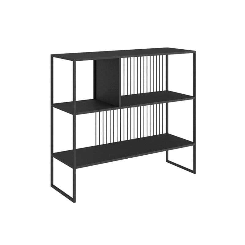 Contemporary Style Metal Bookshelf Open Back Bookcase for Home Office Use