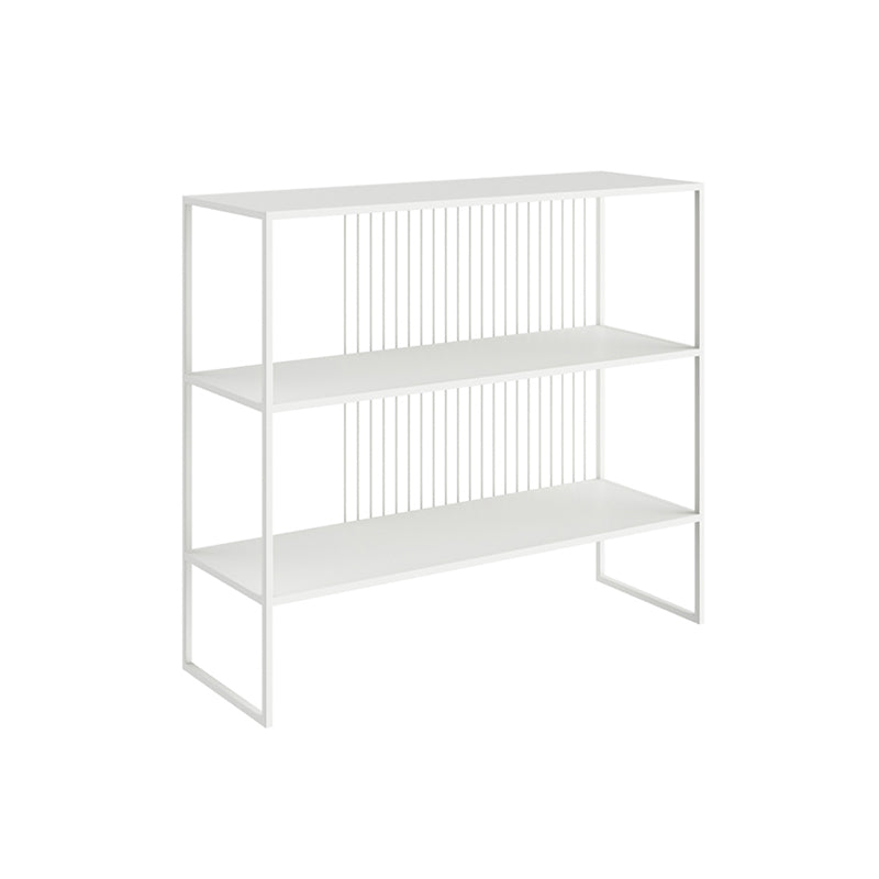Contemporary Style Metal Bookshelf Open Back Bookcase for Home Office Use