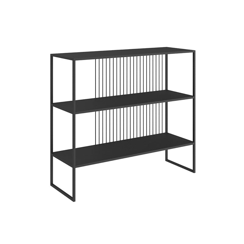 Contemporary Style Metal Bookshelf Open Back Bookcase for Home Office Use
