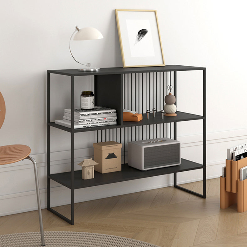 Contemporary Style Metal Bookshelf Open Back Bookcase for Home Office Use