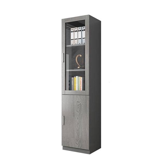 Contemporary Engineer Wood Bookshelf Closed Back Bookcase with Door for Home Office