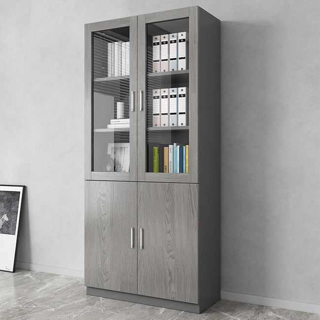 Contemporary Engineer Wood Bookshelf Closed Back Bookcase with Door for Home Office