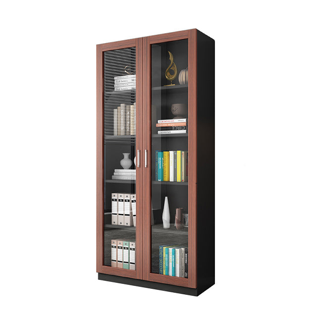 Contemporary Engineer Wood Bookshelf Closed Back Bookcase with Door for Home Office