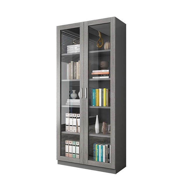 Contemporary Engineer Wood Bookshelf Closed Back Bookcase with Door for Home Office