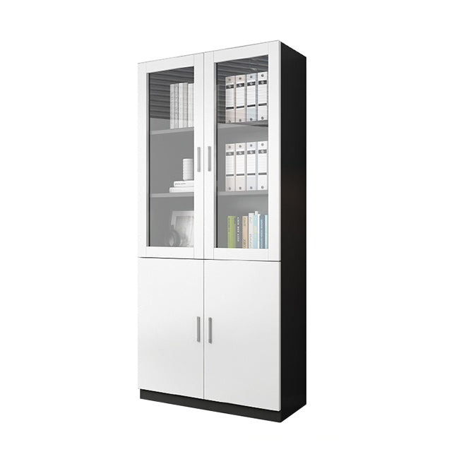 Contemporary Engineer Wood Bookshelf Closed Back Bookcase with Door for Home Office