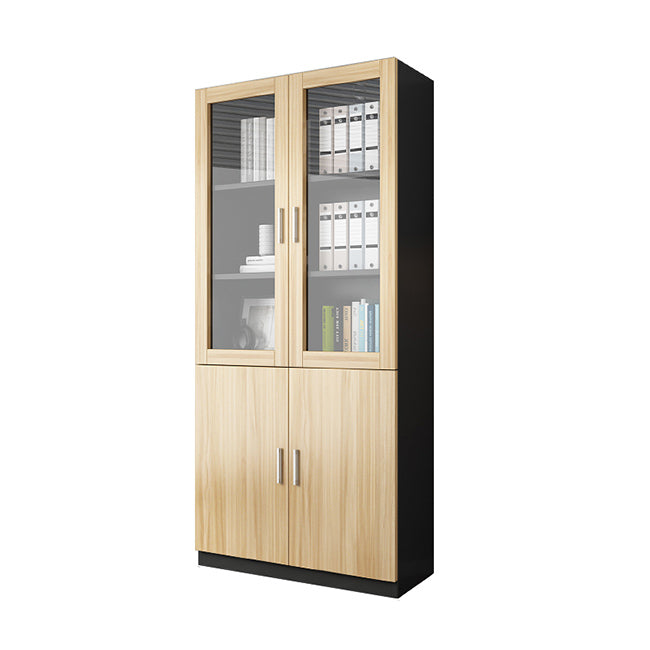 Contemporary Engineer Wood Bookshelf Closed Back Bookcase with Door for Home Office