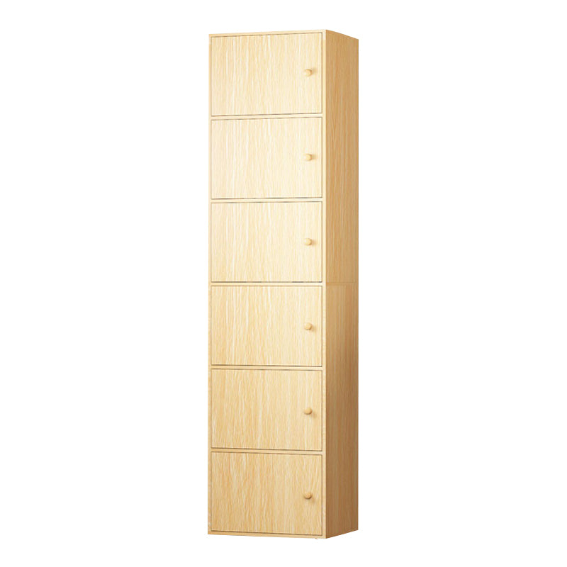 Modern Engineer Wood Bookshelf Closed Back Bookcase with Door for Home Office