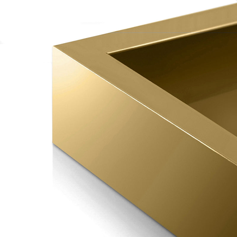 Modern Style Bookcase Gold Frame Metal Open Back Bookshelf for Home Office