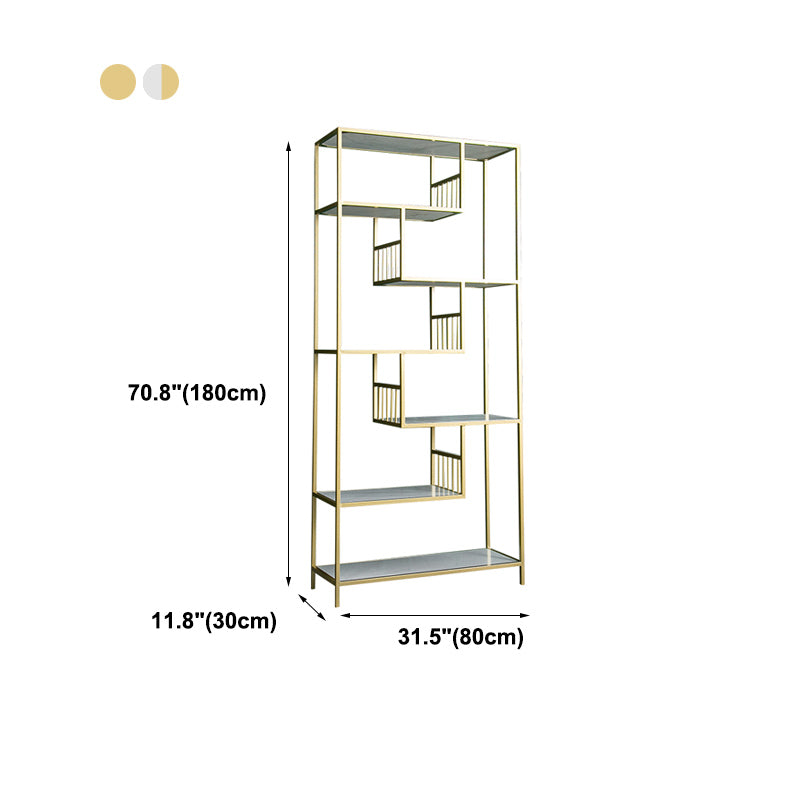 Etagere Modern Style Bookcase Metal Bookshelf for Home Office