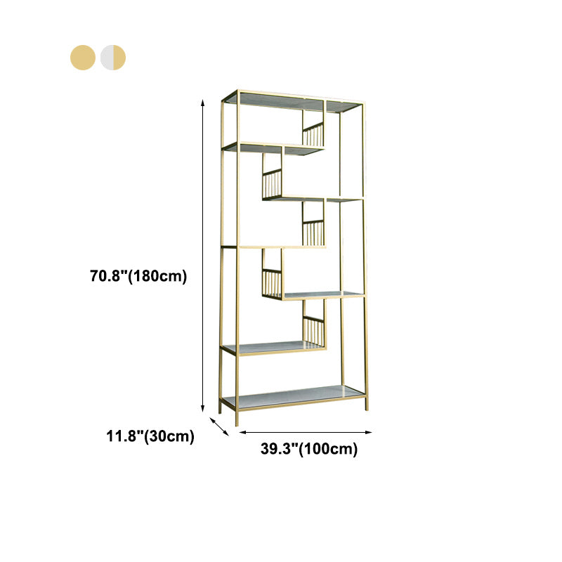 Etagere Modern Style Bookcase Metal Bookshelf for Home Office